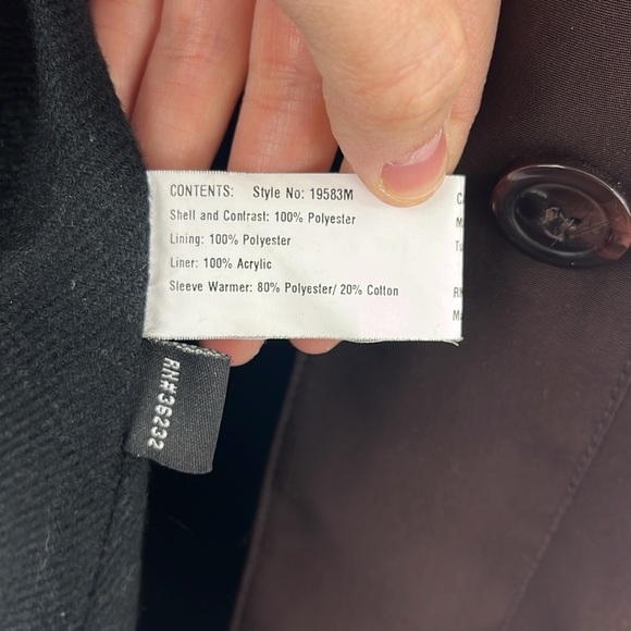 Gallery All Weather Brown Hooded Button Zip Trench Coat Womens Size L Classic - Picture 15 of 16